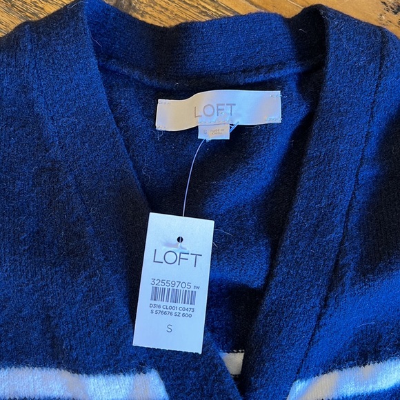 NEW LOFT Striped Cardigan Midi Dress - Picture 9 of 13